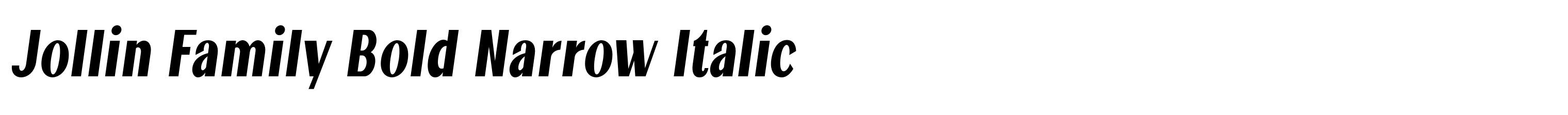 Jollin Family Bold Narrow Italic